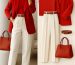 “Classy Red & White Outfit – Elegant Workwear Inspo”
